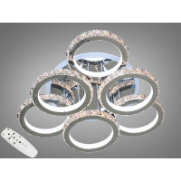 Люстра потолочная хрустальная с пультом управления Diasha 8306/3+3LED3colordimmer 