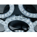 Люстра стельова LED кільця Diasha чорна 83 Вт Diasha MX4770/5+1SBK