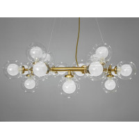 Цікава лофт люстра підвіс Бульбашки, 20 ламп, бронза Diasha LQ7061/20BR