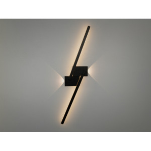 Лаконічне світлодіодне бра на стіну, 25W, чорний+білий Diasha Q3/800BK